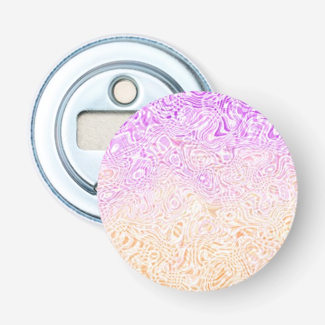 Trippy Squiggly Boho Abstract Trixic Pride Flag Bottle Opener (Front)