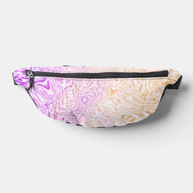 Trippy Squiggly Boho Abstract Trixic Pride Flag Fanny Pack (Lay Down)
