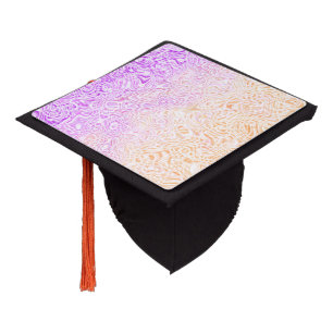 Trippy Squiggly Boho Abstract Trixic Pride Flag Graduation Cap Topper