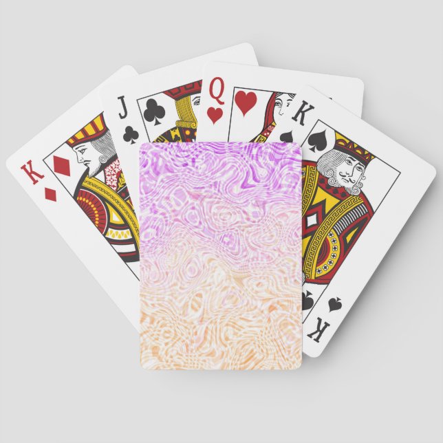 Trippy Squiggly Boho Abstract Trixic Pride Flag Playing Cards (Back)