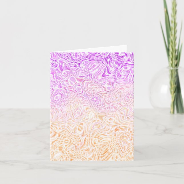 Trippy Squiggly Boho Abstract Trixic Pride Flag Thank You Card (Front)