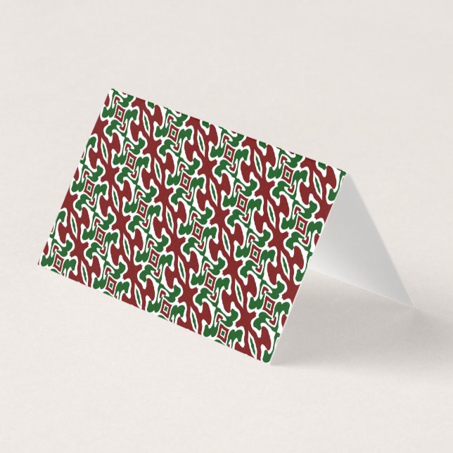 Trippy Squiggly Retro Mod Christmas Stripe Pattern (Front)