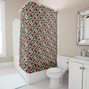Trippy Squiggly Retro Mod Christmas Stripe Pattern