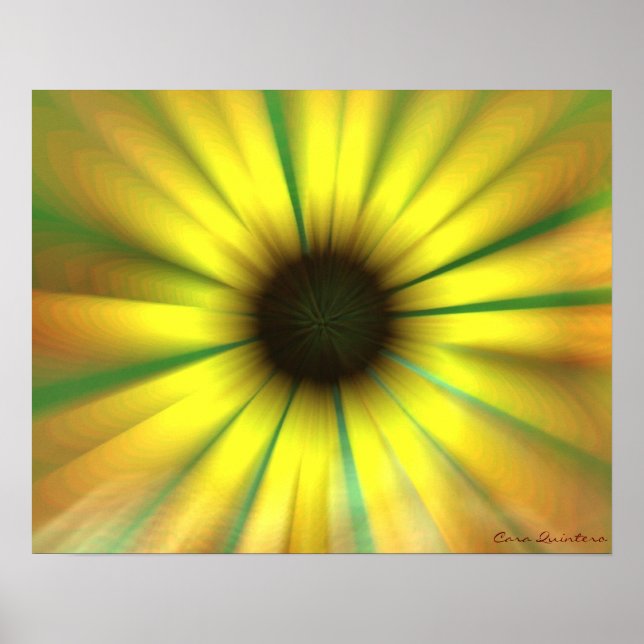 Trippy Sunflower Poster (Front)