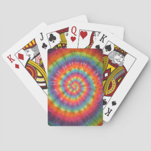 Trippy Swirl Tie Dye Bicycle Playing Cards