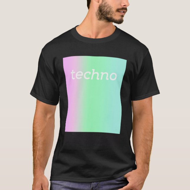 Trippy Techno  EDM Electronic Dance Music T-Shirt (Front)