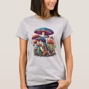"Trippy Threads: Psychedelic Mushroom Tees" T-Shirt