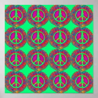 Trippy Tie-Dye Psychedelic Peace Sign