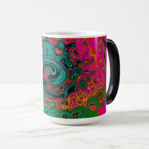 Trippy Turquoise Abstract Retro Liquid Swirl Magic Mug