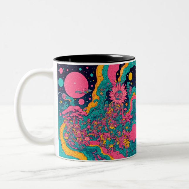 Trippy Two-Tone Coffee Mug (Left)
