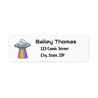 Trippy UFO Return Address Labels