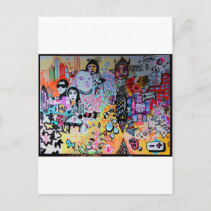 trippy urban shaman postcard