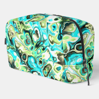 Trippy Vibrant Groovy Boho Hippie Fracal Marble Dopp Kit