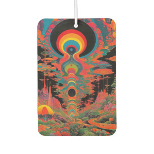Trippy Vintage 1960s Psychedelic Retro Artwork Air Freshener