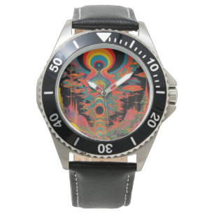 Trippy Vintage 1960s Psychedelic Retro Artwork Watch
