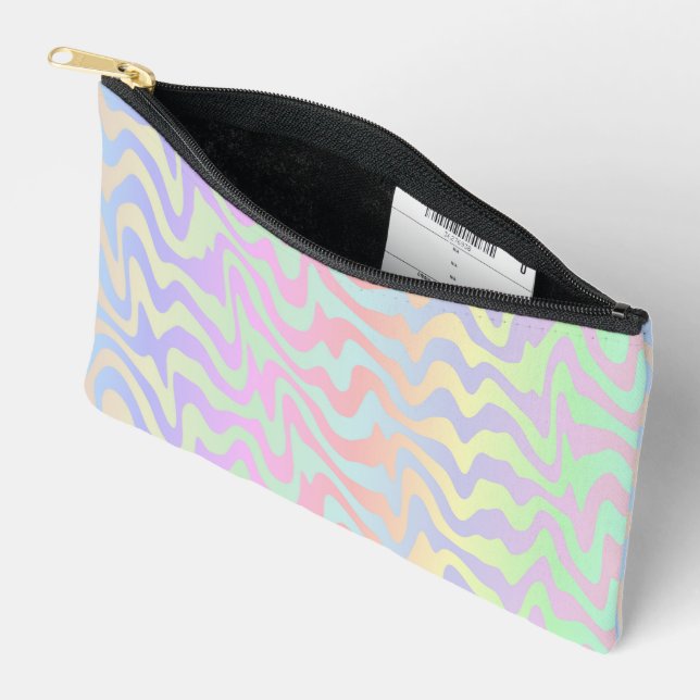 Trippy Waves  Accessory Pouch (Open)