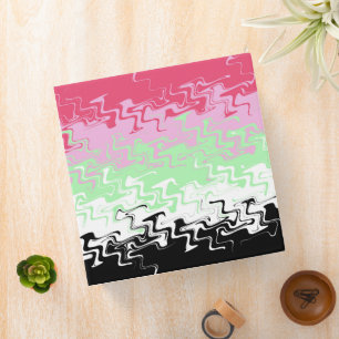 Trippy Wavy Abstract Recipromantic Pride Flag Binder