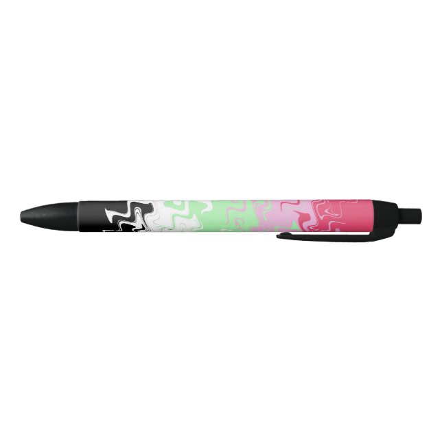 Trippy Wavy Abstract Recipromantic Pride Flag Black Ink Pen (Bottom)