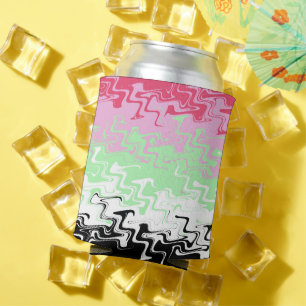 Trippy Wavy Abstract Recipromantic Pride Flag Can Cooler
