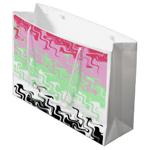 Trippy Wavy Abstract Recipromantic Pride Flag Large Gift Bag