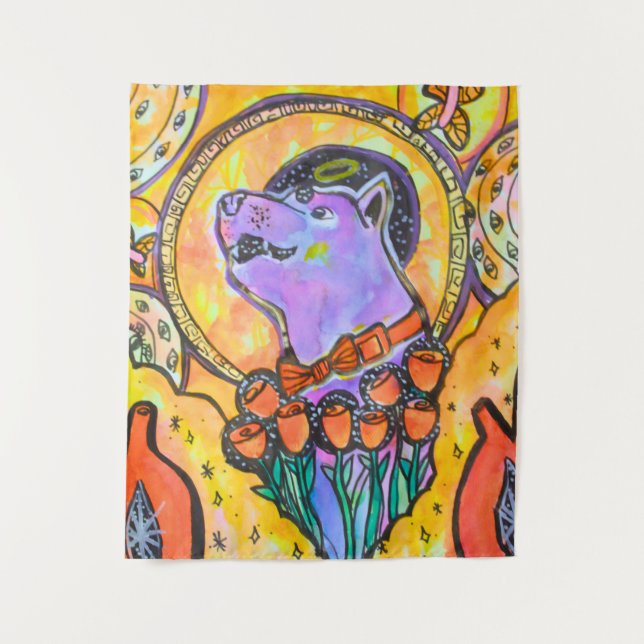 Trippy Whimsical Psychedelic Wall Art | LW Tapestry (Front)