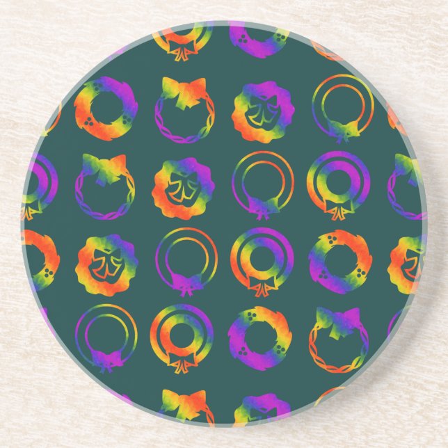 Trippy Wreaths Coaster (Front)