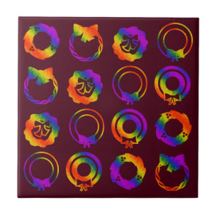 Trippy Wreaths Tile