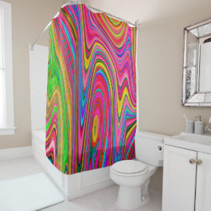Trippy Yellow, Red and Blue Abstract Groovy Art