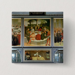 Triptych 2 Inch Square Button