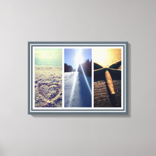 Triptych 3 photo canvas wall art print template