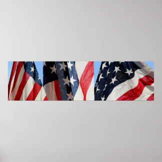 Triptych: American Flag Poster