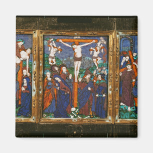 Triptych depicting the Crucifixion, Limousin Magnet