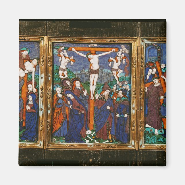 Triptych depicting the Crucifixion, Limousin Magnet (Front)