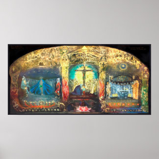 Triptych Grail by Anna May - Rudolf Steiner Poster