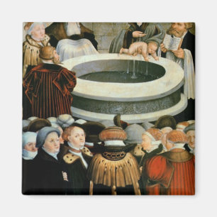 Triptych, left panel, Philipp Melanchthon Magnet