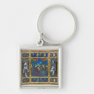 Triptych of Louis XII  and Anne de Bretagne Keychain