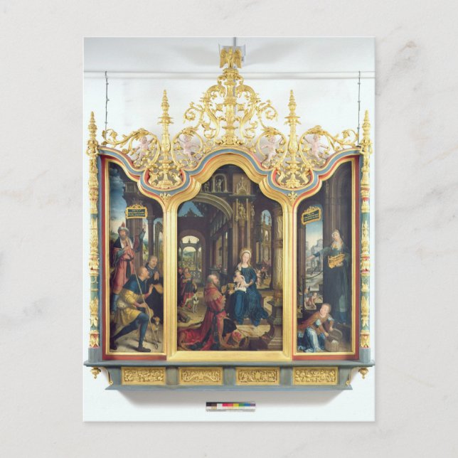 Triptych of the Adoration of the Infant Christ Postcard (Front)