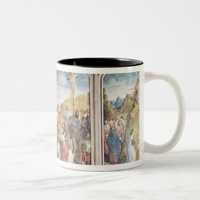 Triptych of the Crucifixion Two-Tone Coffee Mug (Right)