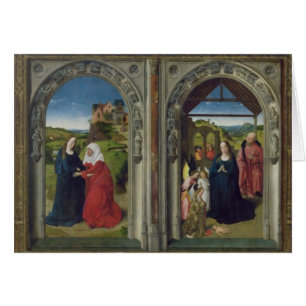 Triptych showing the Annunciation