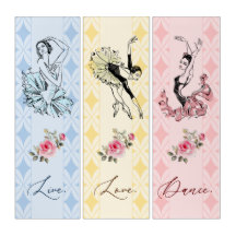 Triptyque - Ballerines Abstraites aux Pastels