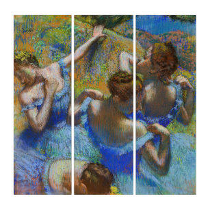 Triptyque Edgar Degas - Danseurs Bleus