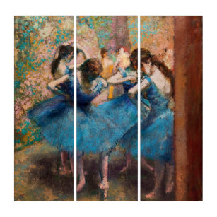 Triptyque Edgar Degas - Danseurs en bleu