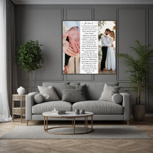 Triptyque élégant moderne nouveau Mariage Vow cadeau personn