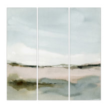 Ensemble d'aquarelles neutres du paysage Abstrait