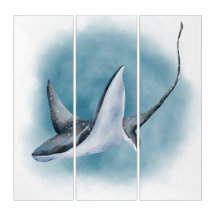 Image aquarelle en toile de Stingray