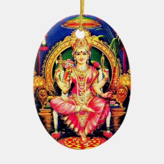 Tripura Sundari (Lalita) Ceramic Ornament (Front)