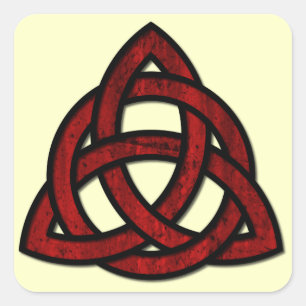 Triquet Celtic Knot - pick your background colour! Square Sticker