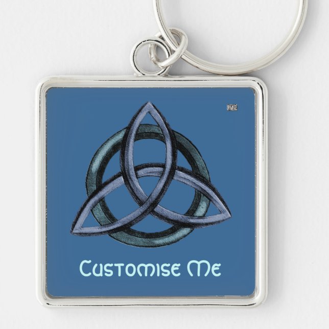 Triquetra (Blue) Keychain (Front)