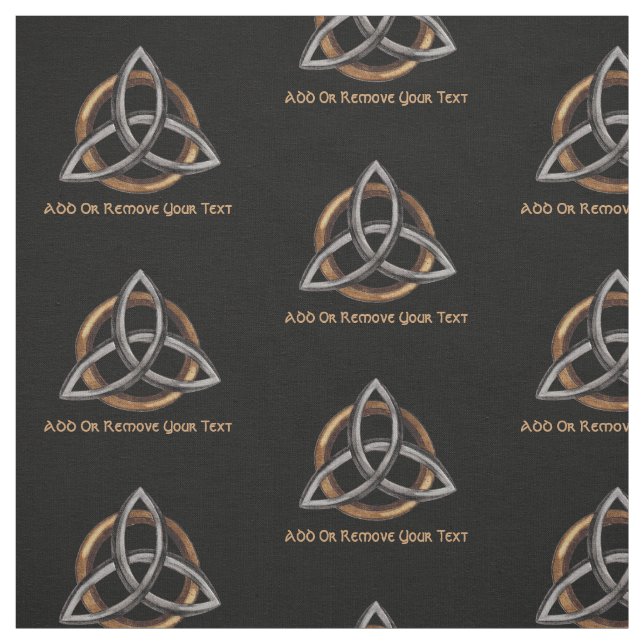 Triquetra (Brown/Silver) Fabric (Swatch)