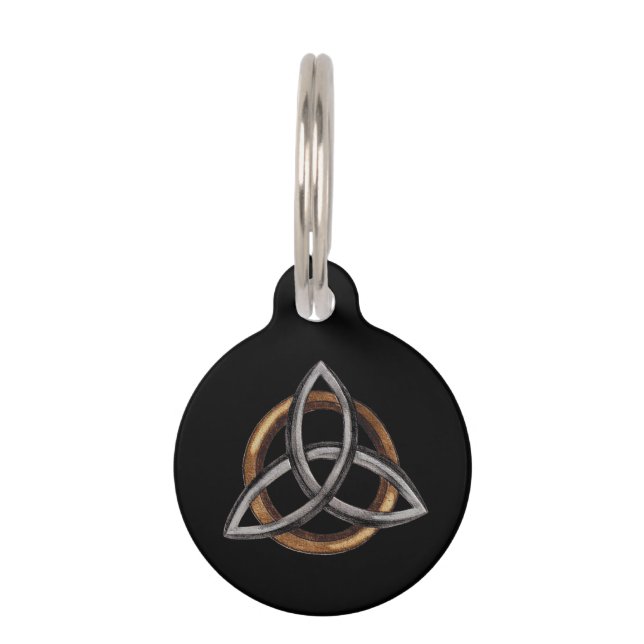 Triquetra (Brown/Silver) Pet Tag (Front)